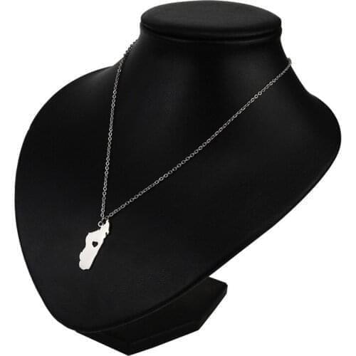 European And American Fashion Jewelry Stainless Steel Motor Map Pendant Necklace