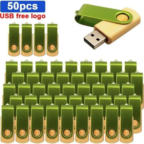Hot 50pcs Wooden USB 2.0 flash drive pen drives Maple wood pendrive 8GB 16GB 32GB 64GB memory stick u disk gift free custom logo