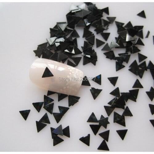 GD25-3 20g/bag Cute Laser Black Triangle Nail Art Shinny Glitter Cute Decoration Nail Art Decoration