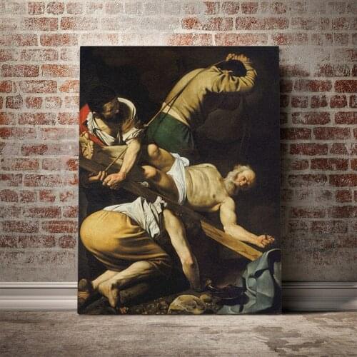 Canvas Pictures Crucifixion of Saint Peter Caravaggio Home Decor Paintings Retro Poster Prints Wall Art Modular Bedroom Framed