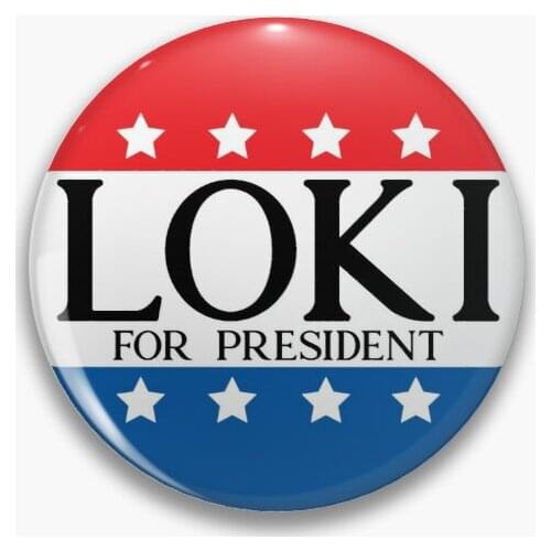 Loki For Prez Funny Voting Movie Tv I Soft Button Pin Decor Lover Cartoon Brooch Hat Women Cute Fashion Lapel Pin Gift Funny