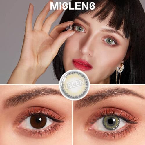 Mislens 1pair(2pcs) Color Contact Lenses for Eyes Mulan Series Colored Lenses 1Year Use Coloured Eye Lens Makeup Fashion