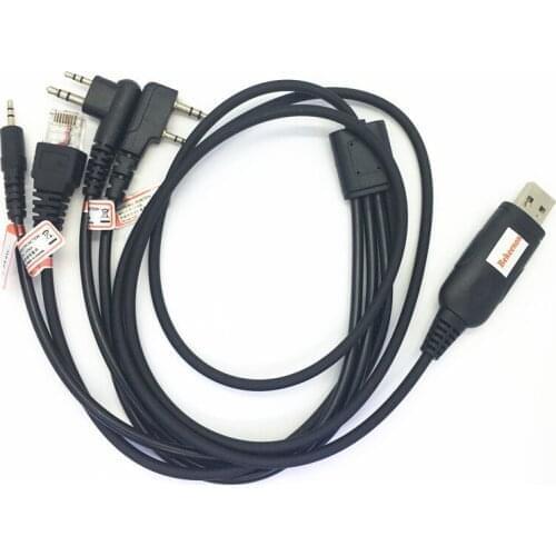 Muilt-function 4 in 1 USB programming cable for Kenwood TK3207 Baofeng UV5R 888S for motorola Hytera etc walkie talkie with CD