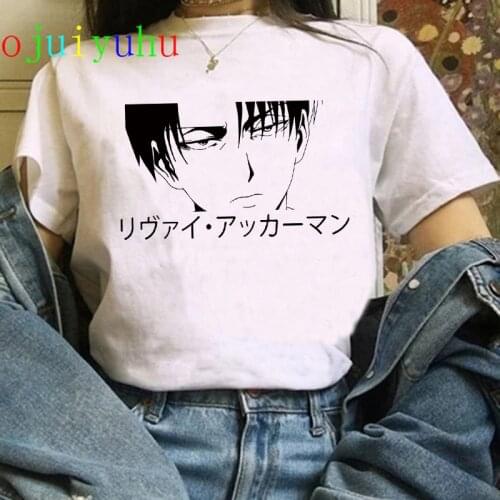 Hot Japanese Anime Attack on Titan T Shirt Men Kawaii Titans Attack Graphic Tees Cartoon Funny Levi Hip Hop Unisex T-shirt Male