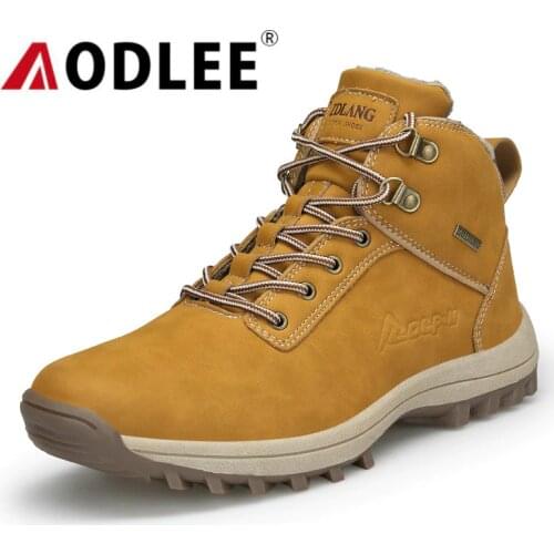 AODLEE Winter Men Boots Plush Super Warm Snow Boots for Men Sneakers Big Size 48 Men Ankle Boots Outdoor Shoes botas hombre