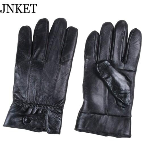 JNKET Business Men Gloves Sheepskin Leather Gloves Mens Leather Gloves Winter and Warm Windproof Gloves