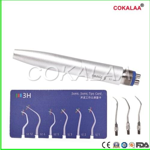 New Dental Ultrasonic Scaler Handpiece Ultrasonic Piezo Scaler handle Ultrasonic Piezon Scaling 3 pcs Scaler Tips