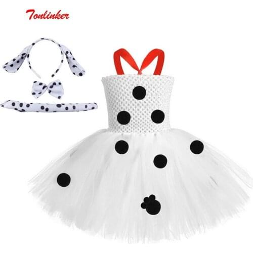 Halloween Little Girls Black Dog Tutu Party Dresses Baby Girl Birthday Christmas Fancy Dress Children Princess Cosplay Dressing