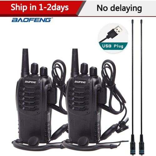 1 Or 2Pcs Baofeng BF-888S Walkie Talkie 5W Two-way radio Portable CB Radio UHF 400-470MHz 16CH Comunicador Transmitter Transceiv
