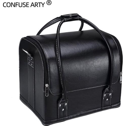 Professional large multi-storey cosmetic bag large-capacity with makeup box Multifunction nail tattoo machine cosmetic case