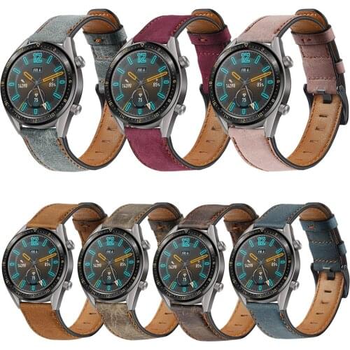 2020 Genuine Leather Strap For Huawei Watch GT 2E/GT 2 Pro 46MM/GT Active Smart Watch Band 22MM PU Straps For Honor Magic Correa