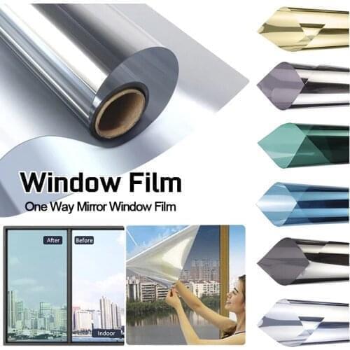 Self-adhesive Privacy Film For Home Office Heat Insulation One-way Mirror Window Film Blocking UV Glass Sticker 30/40/50CM*200CM