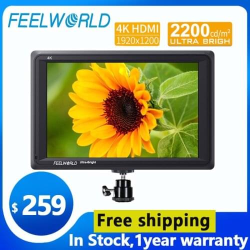 FEELWORLD FW279S 7 Cal 2200nit światło dzienne widoczne 3G-SDI Mini HDMI na aparacie DSLR Monitor zewnętrzny 4K HDMI