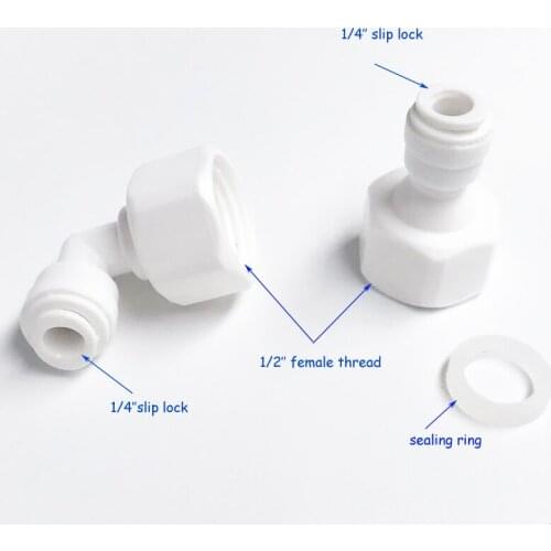 Heman 3pcs 1/2'' Female Thread To 6mm Slip Lock Quick Connector 1/4'' Joint Valve Butt Pneumatic Pipe Connector Garden Supplies