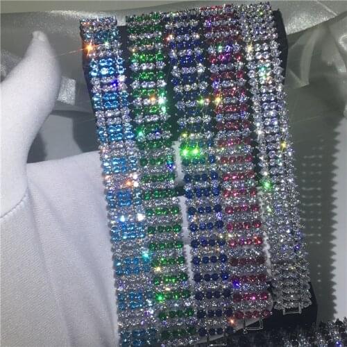 Vecalon 6 colors Lovers Tennis Bracelet AAAAA Cubic Zirconia White gold filled Party wedding Bracelets for women Fashion Jewelry