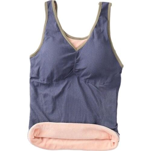 Ladies Inner Wear Sexy Vest Thick Camisole Women Plus Size Crop Top Comfortable Thermal Underwear Tops For Winter Lingerie 2020