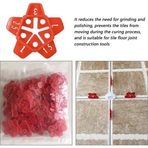1-3mm Removable Wall Tiles Ceramic Gap Locator Cross Tile Leveling System Gap Floor Construction Tools Reuse 50pcs