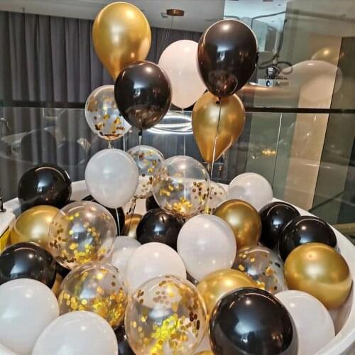 10pcs 12inch Confetti Balloons Metallic Confetti Latex Transparent Ballon Baby Shower Birthday Party Wedding Decoration Ball