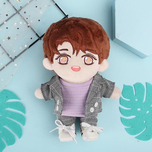 2PCS/set Business Suit 20cm Plush Doll Clothes Coat Top Pants For Human Dolls Baby Dolls Accessories Outfit Free Shipping