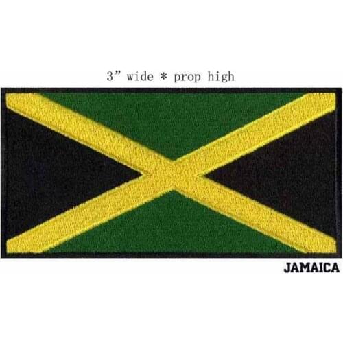 3 "wide green and yelow cross 100% embroidery flag patch of ITALY felt christmas applique