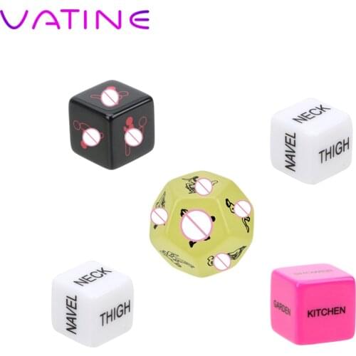 VATINE 5pcs 12 Sides Crap Sex Dice Fun Adult Erotic Love Humour Gambling Erotic Toys Sex Toys for Couple Sex Posture Adult Games