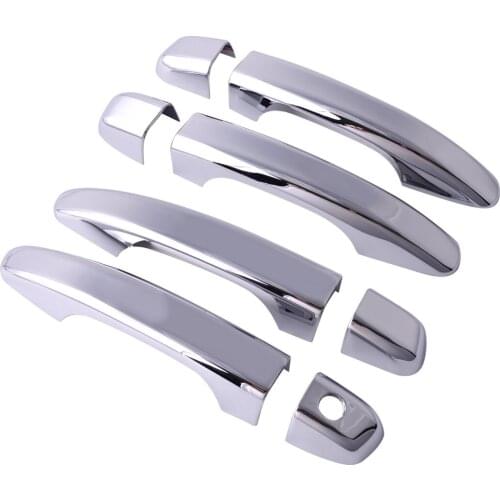 ABS 8Pcs/Set Chrome Exterior Door Handle Cover Trim W-O Smart Keyhole Fit for Honda Accord 2018 2019 2020