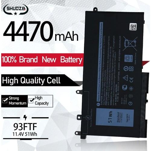 93FTF Laptop Battery For Dell Latitude E5580 E5480 E5490 E5488 E5280 E5288 E5290 E5590 E5495 Precision 15 M3520 3530 Series NEW