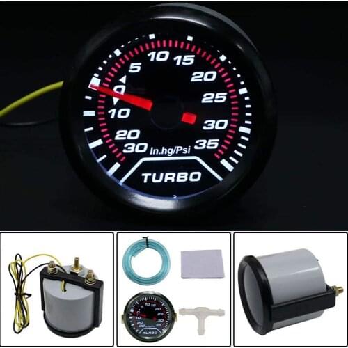 Professional 52mm 2inch Car Tachometer Boost/Vacuum/ Turbo Boost Pressure Fuel Pressure Gauge Meter Dials Psi 12V LED