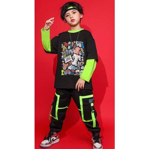 Children Boys Girls Cargo Pants Kids Teenage Tracksuit Streetwear Hip Hop Sportwear Long Trousers Stage Fashion Show Clothing