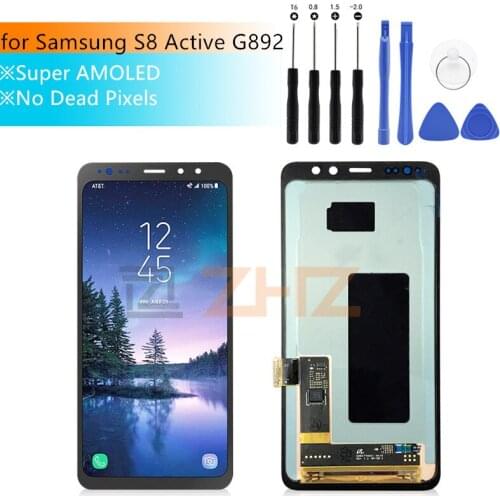 For Samsung G892 lcd display touch screen digitizer assembly For Samsung Galaxy s8 Active G892 SM-G892A g892u g892FD+tools