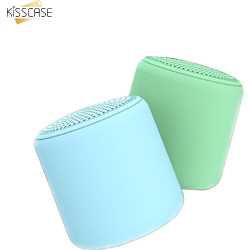 KISSCASE Macaron simple Small steel cannon Bluetooth speaker voice prompt call function 4.1 Bluetooth protocol 15M Link distance