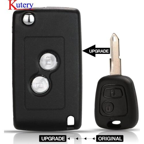 Kutery 5/10/30/50pcs Modified upgrade Flip Remote Car key Shell for Peugeot 206 306 307 107 207 407 Partner