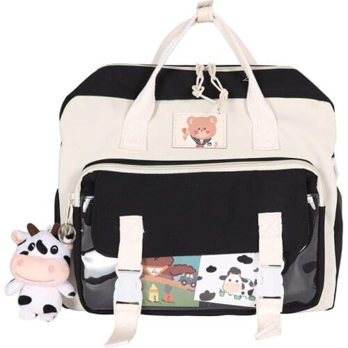 Mini backpack female 2021 new color small backpack large capacity multi-functional Mori department students INS cross-slung bag