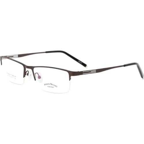 Women Men Half Rimless Metal Eyeglasses Frame Myopia Glasses Optical Eyewear Half Rim Frame New Fashion