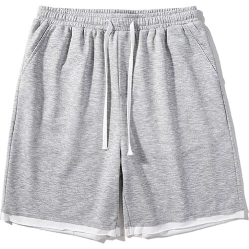 Mens Summer knitted Shorts 2021 Casual Boardshorts Homme Streetwear Cropped Elastic Joggers