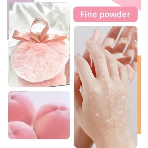 KAN Hot Shiny Highlight Honey Powder Plush Ball Puff Shiny Facial Highlights Body Loose Powder Ball Soft Makeup Cosmetics