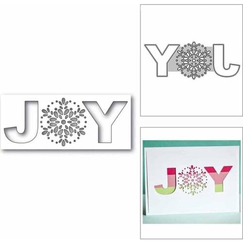 New Christmas Snowflake Joy Word 2020 Metal Cutting Dies for DIY Scrapbooking and Card Making Decor Embossing Craft No Stamps