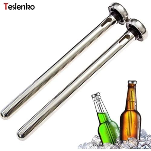 Beer Chillers Stick Beverage Cooler for Bottles 2 Stainless Steel Cooling Sticks Boxed Gift Set Beer Gift for Men Beverage cold