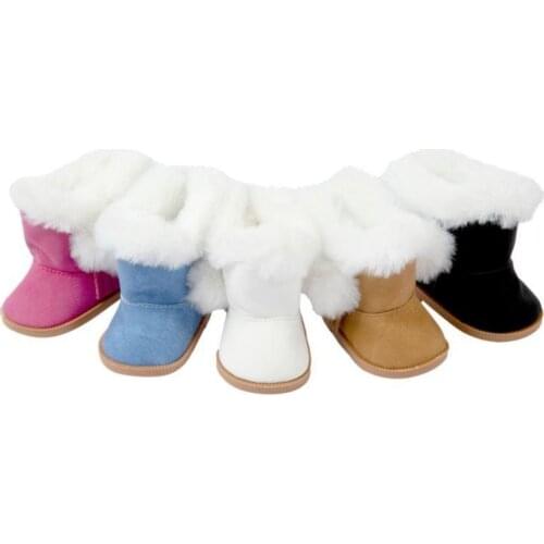 2021 Plush Boots For 45cm American Girl Doll 18 inch Our Generation Girl Doll Shoes