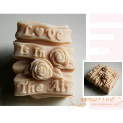 Love Rose Silicone Soap mold Handmade 3d silicone mould DIY Craft molds S157