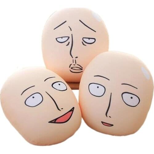 Lovely Anime One Punch Man Pillow Foam Particle Durable Office Pillow One Punch Man Bald Cushion Cosplay Decoration Props