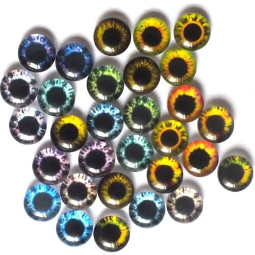 30 PCS Glass Dolls Eye DIY Handcraft Animal Eyes Jewelry Accessories 8/10/12/14mm