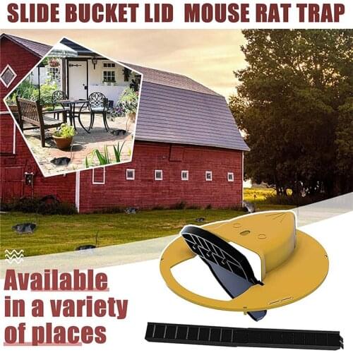 Smart Rat Trap Reusable Mouse Trap Slide Bucket Lid Quick Effective Safe Mousetrap Catcher Humane Or Lethal Trap Slide Bucket