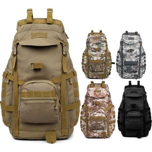 50L Men Women Military Fans Tactical Backpack Outdoor Camping Climbing Travel Sports Camouflage Waterproof Shoulder Bag Rucksack