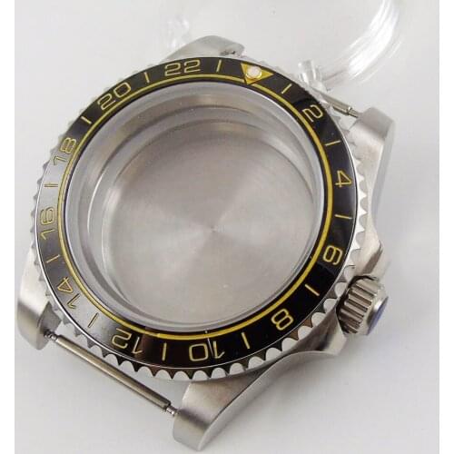 High Quality 40mm Watch Case Sapphire Crystal Seeing-Through / Solid Backcover Fit NH35 NH35A Stainless Steel