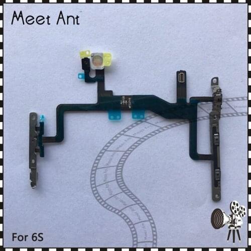 High Quality For iphone 6S Power switch on off Mute Volume button control flex cable Repair Parts