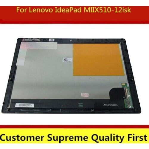 WITH FRAME LCD Replacement Parts 12.5" For Lenovo ideaPad MIIX 510-12 LCD Display Touch Screen Digitizer Assembly miix 510-12isk