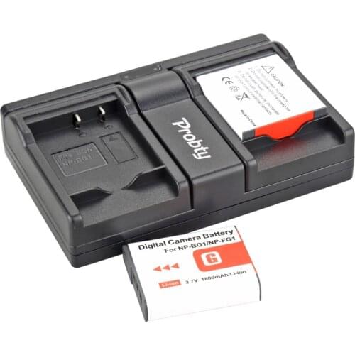 2Pcs Probty NP-BG1 NP BG1 Camera Battery + USB Dual Charger For SONY DSC W130 W210 W220 W300 H10 H50 H70 W290 WX10 H55 HX9 T20