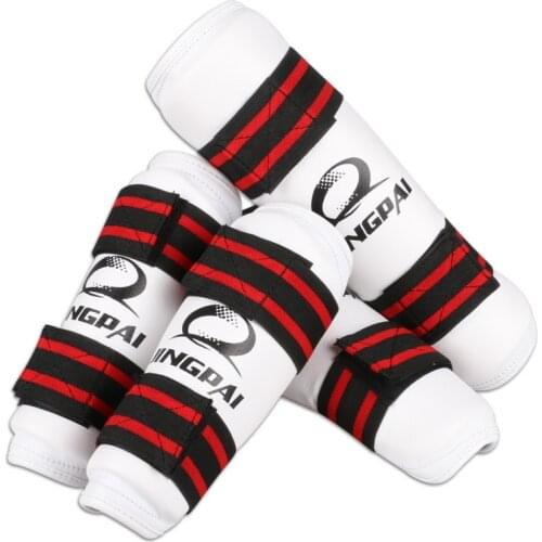 1 Pair Shin Guard For Kick Boxing MMA Karate Taekwondo Sanda Fight Protective Equipment Muay Thai Protector Shin Arm Leg Guards