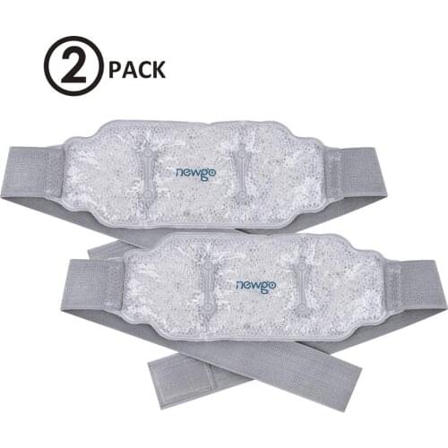 2 Packs Reusable Ice Pack For Injuries Gel Wrap Hot Cold Therapy Pain Relief with Straps Back Shoulders Waist Cooler Bag